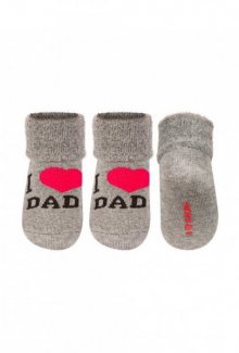 Soxo Love Mum, Love Dad 3107 Dětské ponožky 16-18 bílá