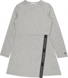 Calvin Klein Jeans Šaty světle šedá / černá / bílá