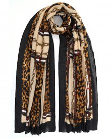 Doca barevný šátek s leopardím vzorem