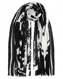 Doca černo-bílý vzorovaný šátek