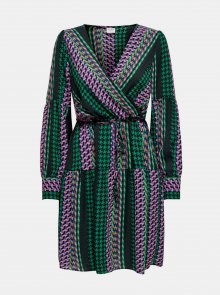 Fialovo-zelené vzorované šaty Jacqueline de Yong