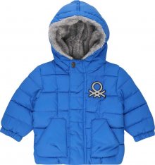 UNITED COLORS OF BENETTON Zimní bunda modrá / stříbrná / černá