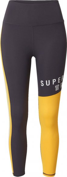 Superdry Sportovní kalhoty žlutá / bílá / šedá