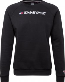 Tommy Sport Sportovní mikina černá / bílá / námořnická modř / červená