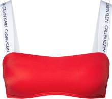 Calvin Klein Swimwear Horní díl plavek \'BANDEAU\' červená / bílá