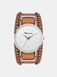 Dámské hodinky s hnědým páskem Tamaris