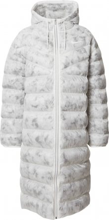 Nike Sportswear Zimní kabát bílá / světle šedá