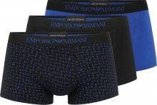 Emporio Armani Boxerky černá / modrý melír