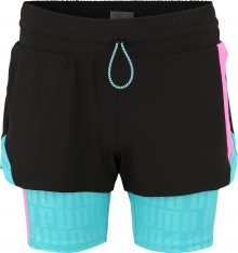 PUMA Sportovní kalhoty \'Train First Mile Xtreme 2n1\' aqua modrá / černá / pink