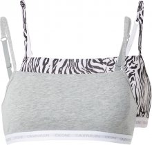 Calvin Klein Underwear Podprsenka \'Unlined\' bílá / šedá / černá