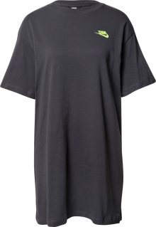 Nike Sportswear Šaty grafitová / svítivě zelená