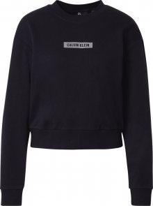 Calvin Klein Performance Sportovní mikina bílá / černá