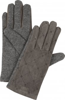 ESPRIT Prstové rukavice šedobéžová / šedý melír