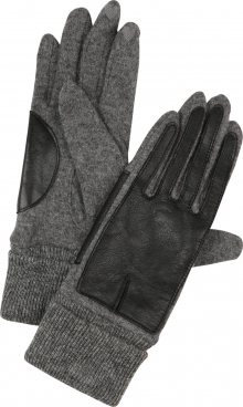 ESPRIT Prstové rukavice antracitová / šedý melír