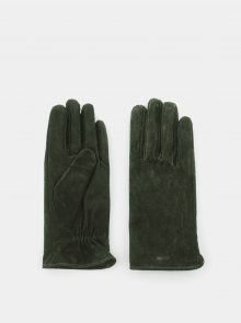 Zelené semišové rukavice Pieces Comet - S