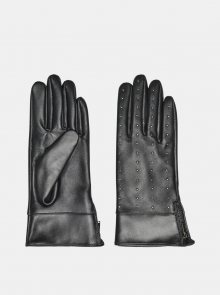 Černé kožené rukavice ONLY - S-M
