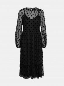 Černé šaty s průsvitnými rukávy VERO MODA Augusta - XS