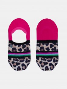 Černo-růžové dámské nízké ponožky XPOOOS - ONE SIZE