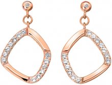 Hot Diamonds Pozlacené stříbrné náušnice s diamanty Behold DE647