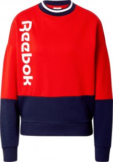 REEBOK Sportovní mikina bílá / červená / námořnická modř