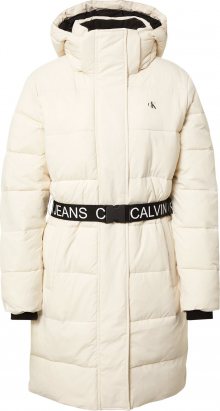Calvin Klein Jeans Zimní kabát bílá / černá