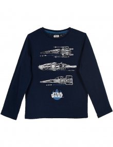 Star wars tmavě modré chlapecké tričko s dlouhým rukávem