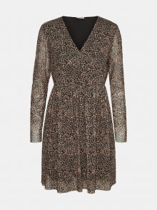 Béžové šaty s leopardím vzorem Noisy May Lesly - XS