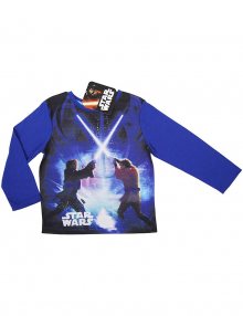 Star wars modré chlapecké tričko s dlouhým rukávem
