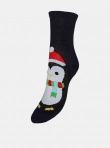 Černé ponožky s vánočním motivem VERO MODA - ONE SIZE