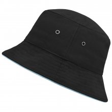 Myrtle Beach Bavlněný klobouk MB012 - Černá / mátová | L/XL