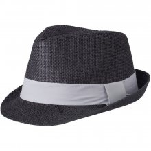 Myrtle Beach Letní klobouk MB6564 - Černá / světle šedá | S/M