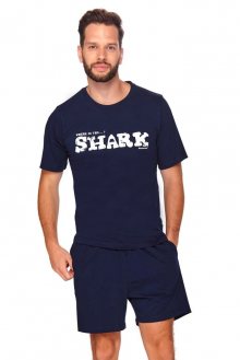 Pánské pyžamo Shark tmavě modré  S