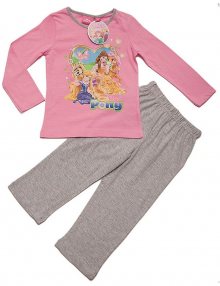 Disney princezny růžovo-šedé dívčí pyžamo