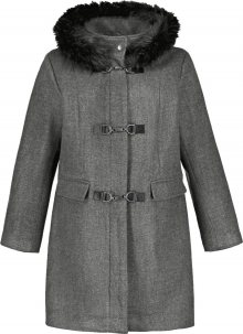 Ulla Popken Zimní kabát šedý melír