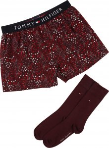 Tommy Hilfiger Underwear Boxerky bordó / bílá / červená
