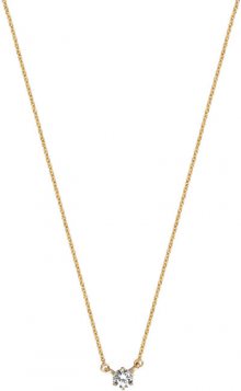 Esprit Třpytivý pozlacený náhrdelník ze stříbra s čirým zirkonem ESNL01251242