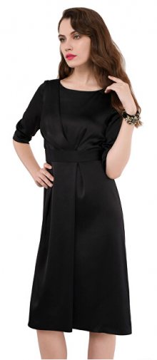 Closet London Dámské šaty Closet A-line Pleated Dress Black M
