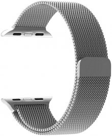 4wrist Ocelový milánský tah pro Apple Watch - Stříbrný 42/44 mm