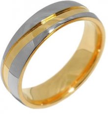 Silvego Snubní ocelový prsten pro muže a ženy MARIAGE RRC2050-M 62 mm
