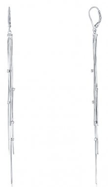 JVD Dlouhé stříbrné náušnice se zirkony SVLE0803XE90000