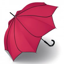 Pierre Cardin SUNFLOWER Red &amp; Black deštník ve tvaru květiny - Červená