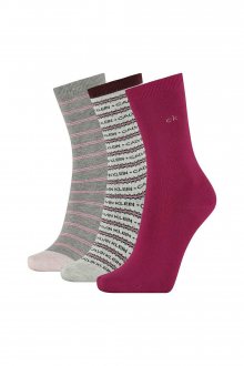 Calvin Klein dárkový 3 pack ponožek Grey Combo - 37-41