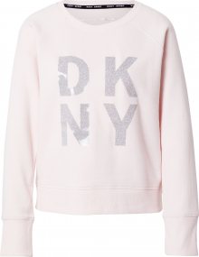DKNY Performance Sportovní mikina pastelově růžová / stříbrná