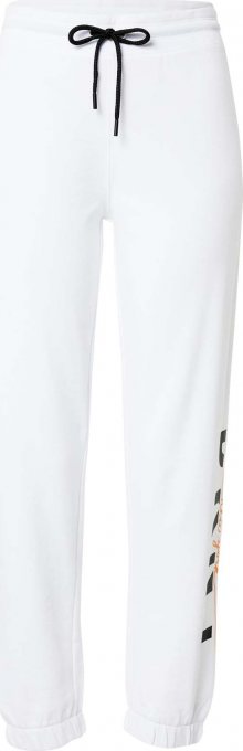DKNY Performance Sportovní kalhoty bílá / černá / oranžová
