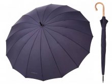 Bugatti Doorman modrý luxusní pánský holový deštník s dřevěnou rukojetí - Modrá