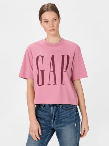 Růžové dámské tričko GAP Logo