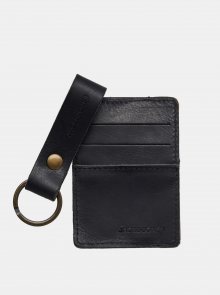 Sada kožené peněženky a klíčenky v černé barvě Jack & Jones