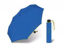 United Colors of Benetton Super Mini Egyptian Blue - modrý deštník se zeleným lemem - Modrá