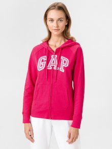 Růžová dámská mikina GAP Zip Logo