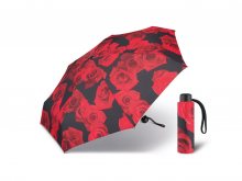 Happy Rain Petito Red Rose dámský skládací mini deštník - Červená